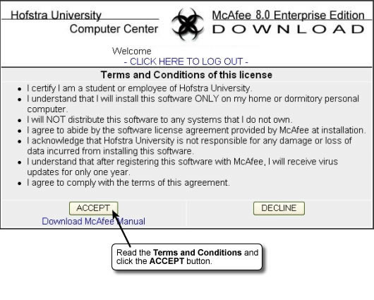 Read the Terms and Conditions and click Accept button.