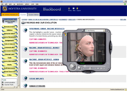 Students can access relevant video clips directly from Professor Cavello's Blackboard course.