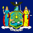 New York State Coat of Arms; Motto: Excelsior