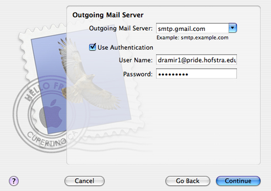 Outgoing Mail Server