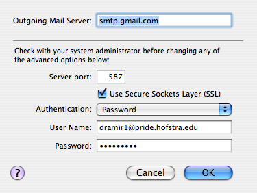 outgoing mail server