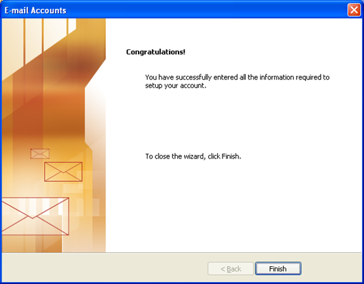 Account Setup Conclusion Screen