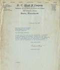 Professional Correspondence to Broadus Mitchell from D.C. Heath and Company, Febraury 29, 1932 