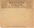 Western Union telegram sent to Broadus Mitchell on May 5, 1937