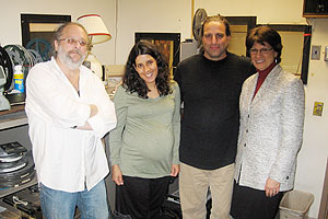 (L to R) - Prof. Aaron Braun; Hagar Saad-Shalom, Producer of Cinema South Festival, The Film & Television School, Sapir College; Avner Faingulernt, Head of the Film & Televison School, Sapir College; Dr. Nancy Kaplan