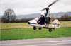 Cricket Gyroplane (G-BTVB) lifting off from Henstridge Airfield, England, flown by Jim Pumford