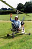 Wing Commander Ken Wallis flying one of his autogyros