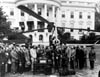 Awarding of the Collier Trophy at the White House on April 22, 1931 to Harold F. Pitcairn and his Associates by President Herbert Hoover