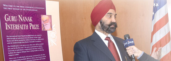 Hofstra Trustee T.J. Bindra was interviewed about the Guru Nanak Interfaith Prize.