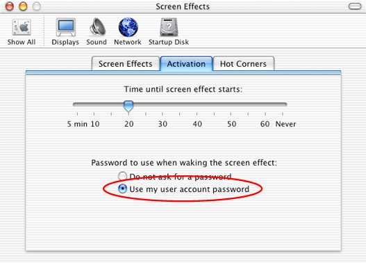 Macintosh password protect