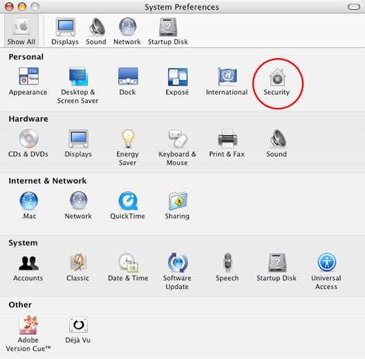 Macintosh System Preference
