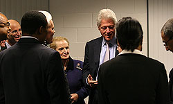 Madeleine Albright and Bill Clinton