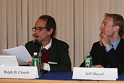 Ralph Church and Jeff Shesol at the The Rhetoric of Bill Clinton panel