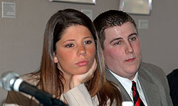 Mia Casey and Robert Cheek at the Student Panel