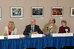Nancy Soderberg, Timothy Lynch, John Dumbrell, Catherine Shannon at the panel on Northern Ireland