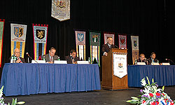 President Rabinowitz presides over the opening keynotes on Thursday.