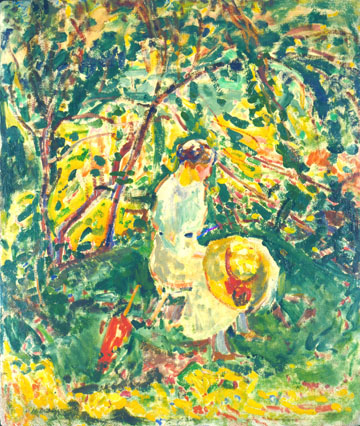 Alfred Mauer, Woman in a Garden