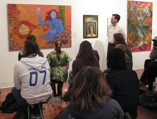 Hofstra University class in library