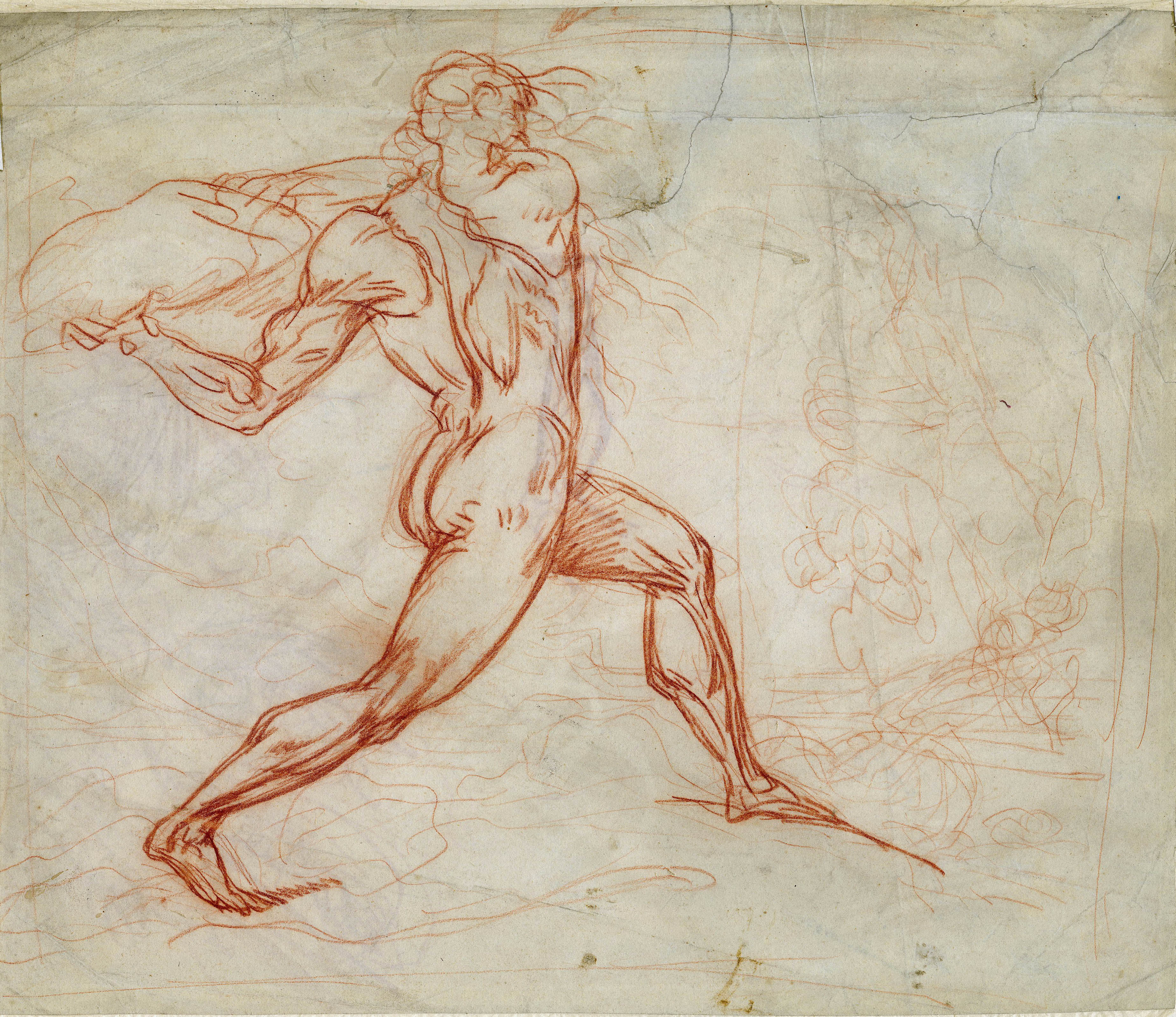 Benjamin West, Man Throwing Stone