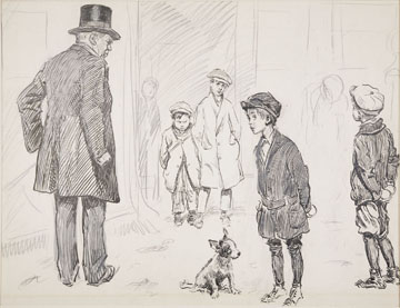 Charles Dana Gibson, Urchins with Snowballs/Snowballing