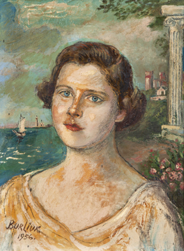 David Burliuk, Portrait of a Girl