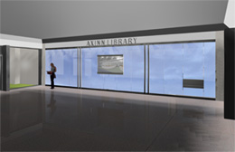 Rendering of Axinn Library facade