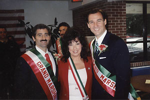 Professor Silvia Montemurro with Nassau and Suffolk County Executives Tom Suozzi (right) and Steve Levy. All three are Order Sons of Italy members.