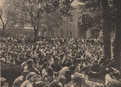 “No Longer Apathetic”… approximately 2000 Hofstra students turned out on May 6 to hear a variety of speakers discuss Cambodia and the tragedies at Kent State.” Hofstra University. The Hofstra Chronicle, 1970