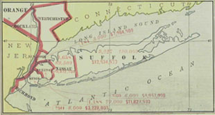 map of long island