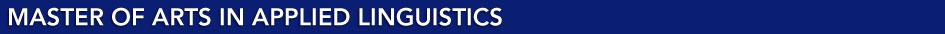 Master of Arts in Applied Linguistics (TESOL) Home