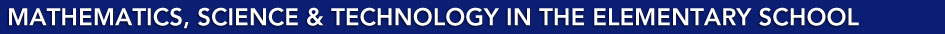 Mathematics, Science, and Technology in the Elementary School Home