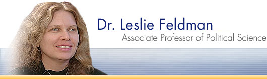 Dr. Leslie Feldman - Associate Professor of Political Science