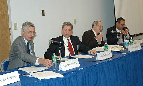Theodore Kovaleff, Larry Bumgardner, Norman I. Silber and Stuart Bass on the Antitrust and Business Regulation panel