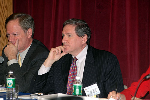 Jerry Pubantz and Richard Holbrooke at The United States and the United Nations panel