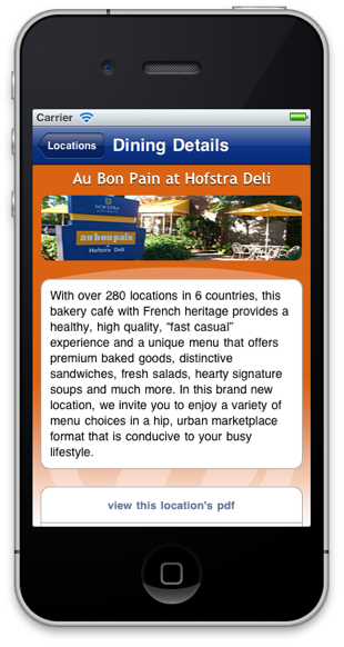 Hofstra iPhone app