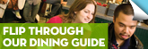 Flip through our dining services