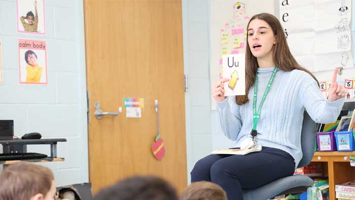 teacher in classroom