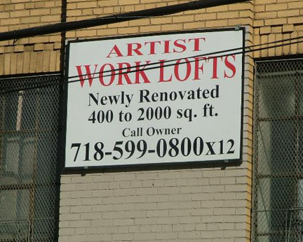 Figure 2: Artist lofts advertised for rent at McKibbin Lofts