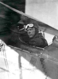 Charles Lindbergh in Plane