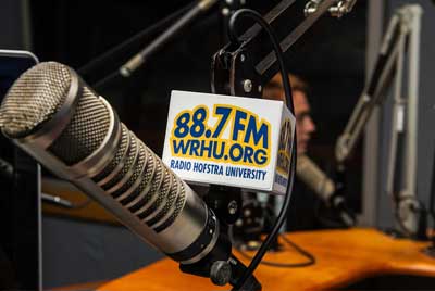 WRHU-88.7 FM radio station microphone