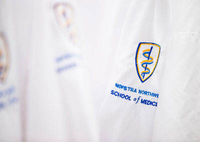 White Coats with Hofstra Northwell School of Medicine embroidery