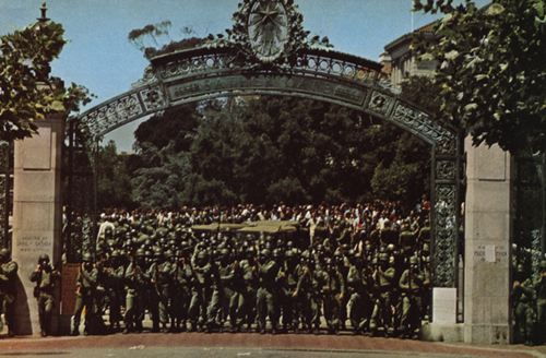 Between 2700 and 3000 National Guardsman occupied the city of Berkeley, CA during the take over of the People’s Park in May of 1969. Used by permission of Jeffery Blankfort