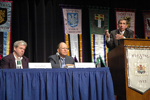 Joe Lockhart, Richard N. Gardner and Mickey Kantor at Saturday's Opening Keynotes