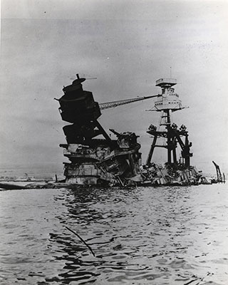 Wreckage of USS Arizona at Pearl Harbor Wreckage of USS Arizona at Pearl Harbor