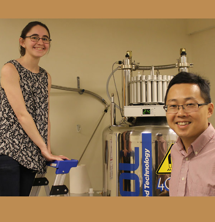 Professor Ling Huang and Nicole Homburger