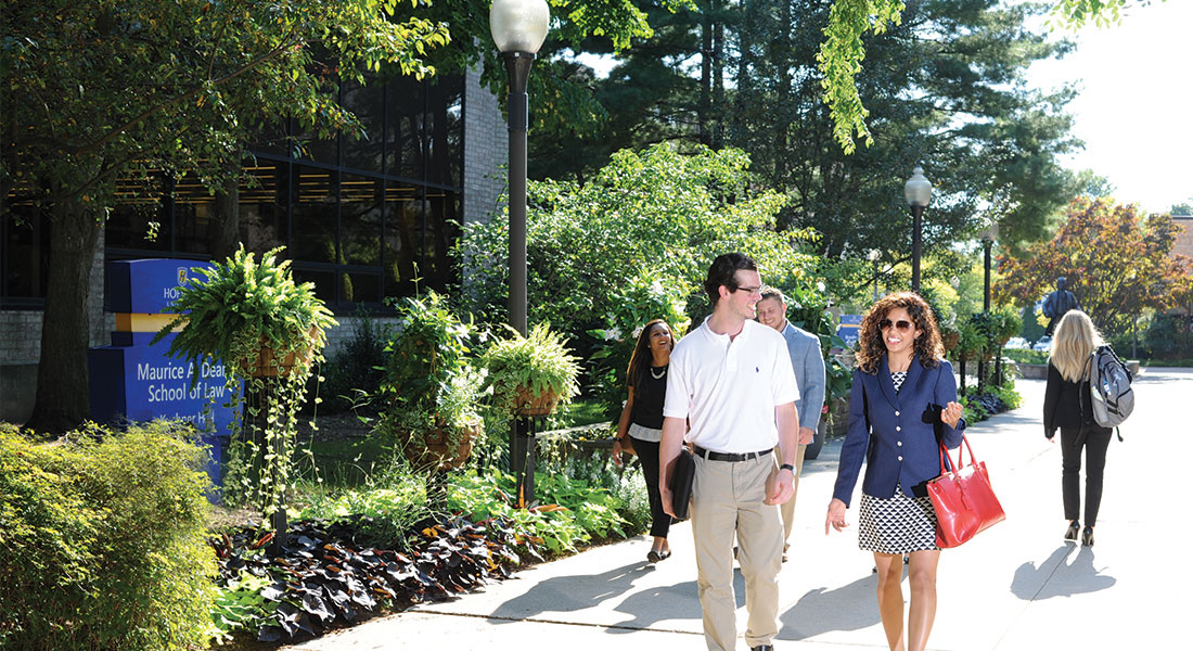 Students Walking on Campus