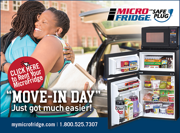 Micro Fridge with Safe Plug | Click here to Rent Your MicroFridge | Move-In Day just got much easier! | mymicrofridge.com | 1.800.525.7307