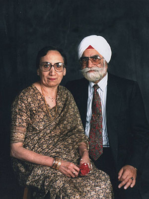 Dr. Hakam Singh and his wife, Harbans Kaur