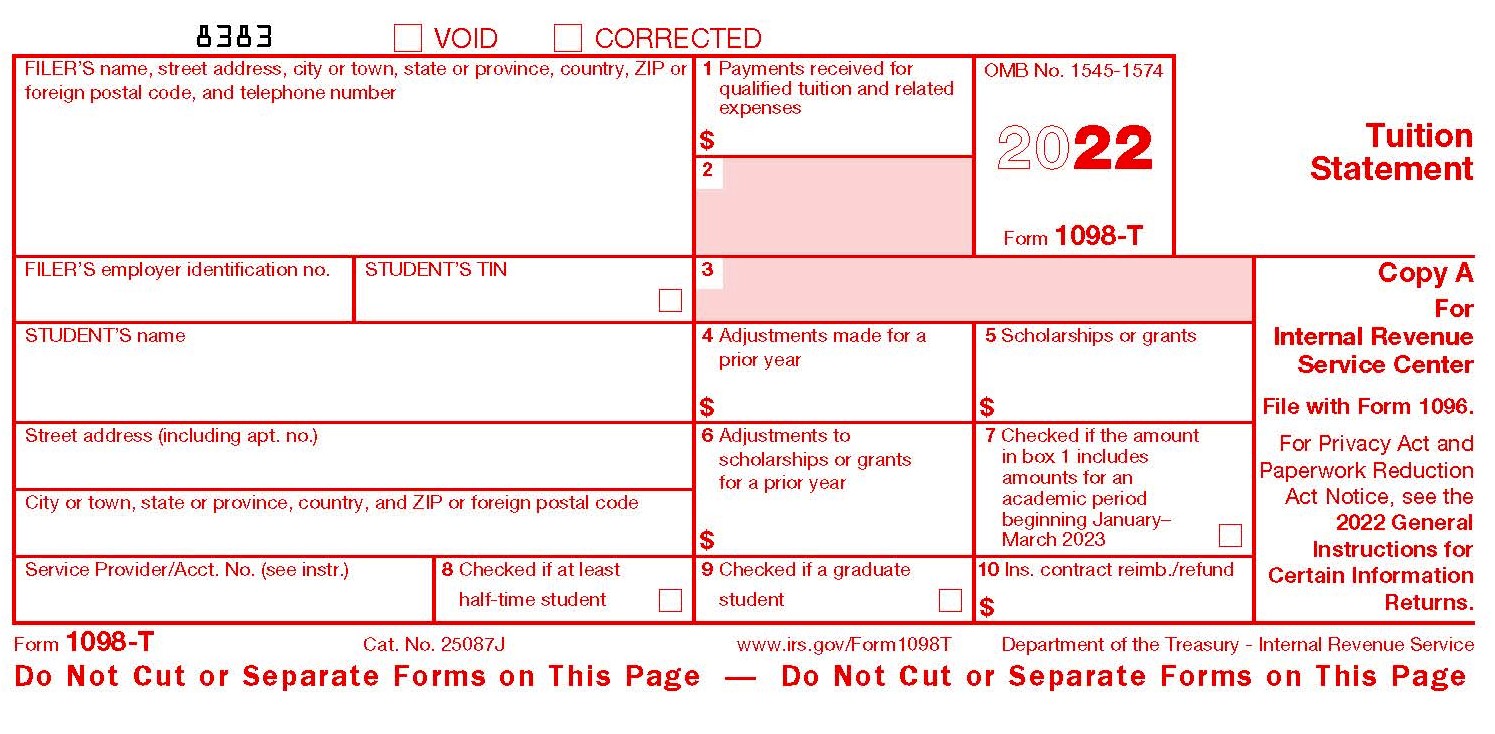 1098 T Form 2023 Pdf Printable Forms Free Online