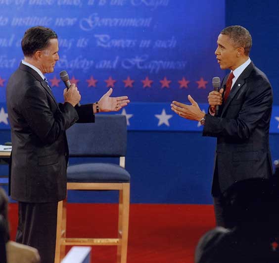 Presidential Debate, Mitt Romney and Barack Obama